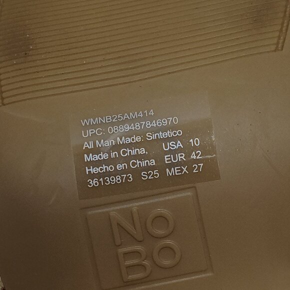 No Boundaries Platform Mule Jute Rattan Sandals Clear Strap Memory Foam Size 10 - Picture 9 of 9